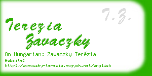 terezia zavaczky business card